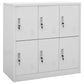 Locker Cabinets 5 pcs Light Gray 35.4"x17.7"x36.4" Steel