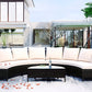 5 Pieces All-Weather Brown PE Rattan Wicker Sofa Set Outdoor Patio Sectional Furniture Set Half-Moon Sofa Set with Tempered Glass Table