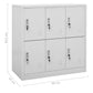 Locker Cabinets 5 pcs Light Gray 35.4"x17.7"x36.4" Steel
