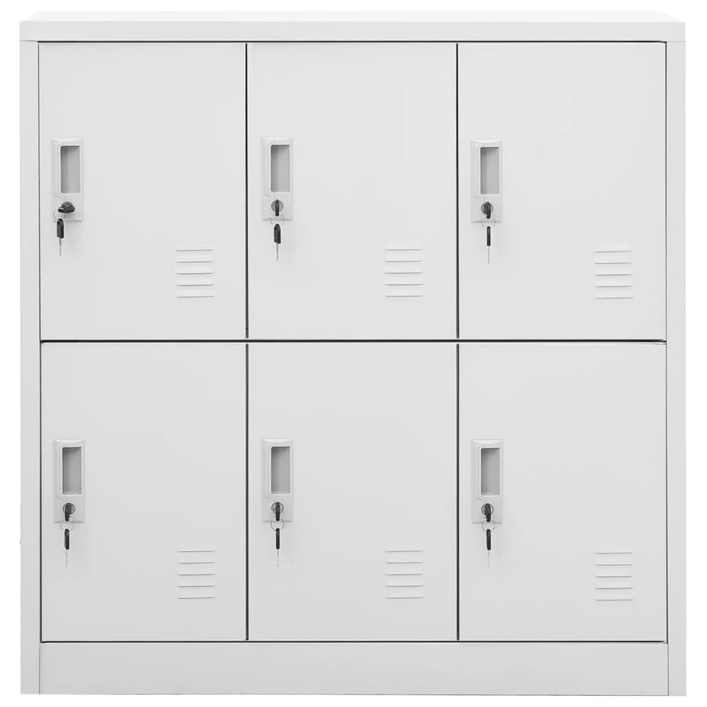 Locker Cabinets 5 pcs Light Gray 35.4"x17.7"x36.4" Steel